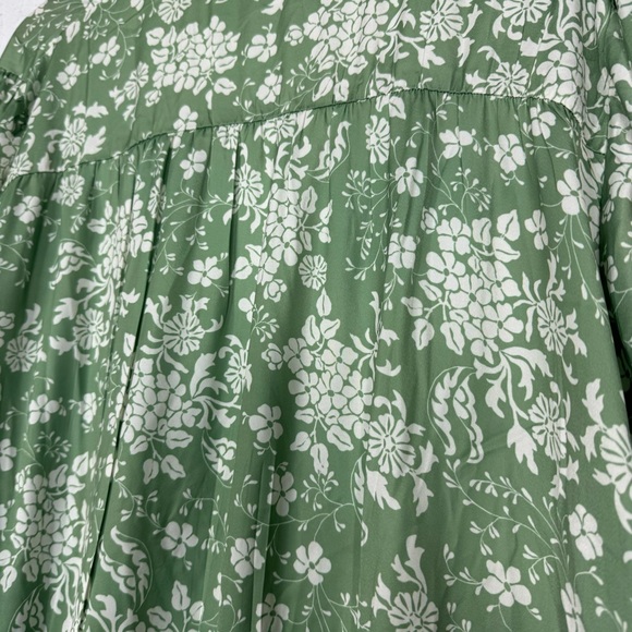Summersalt Cinched Waist Caftan Dress Vintage Floral Ivy Print Silky New NWT XL - Picture 9 of 15
